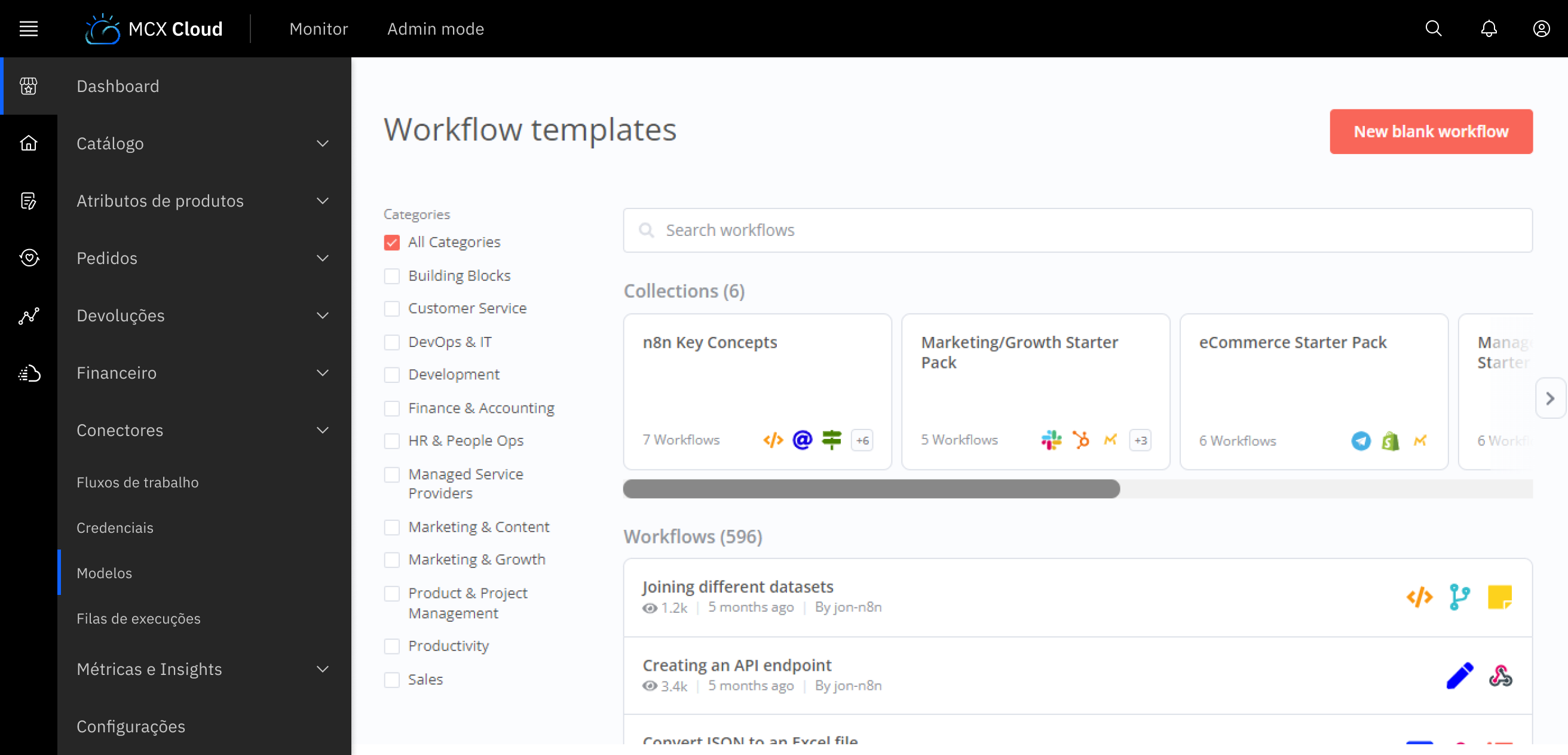 Captura de tela do Web3 Gateway e principais recursos